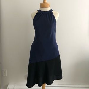 Free People Alora Blue /Black Silk Dress
